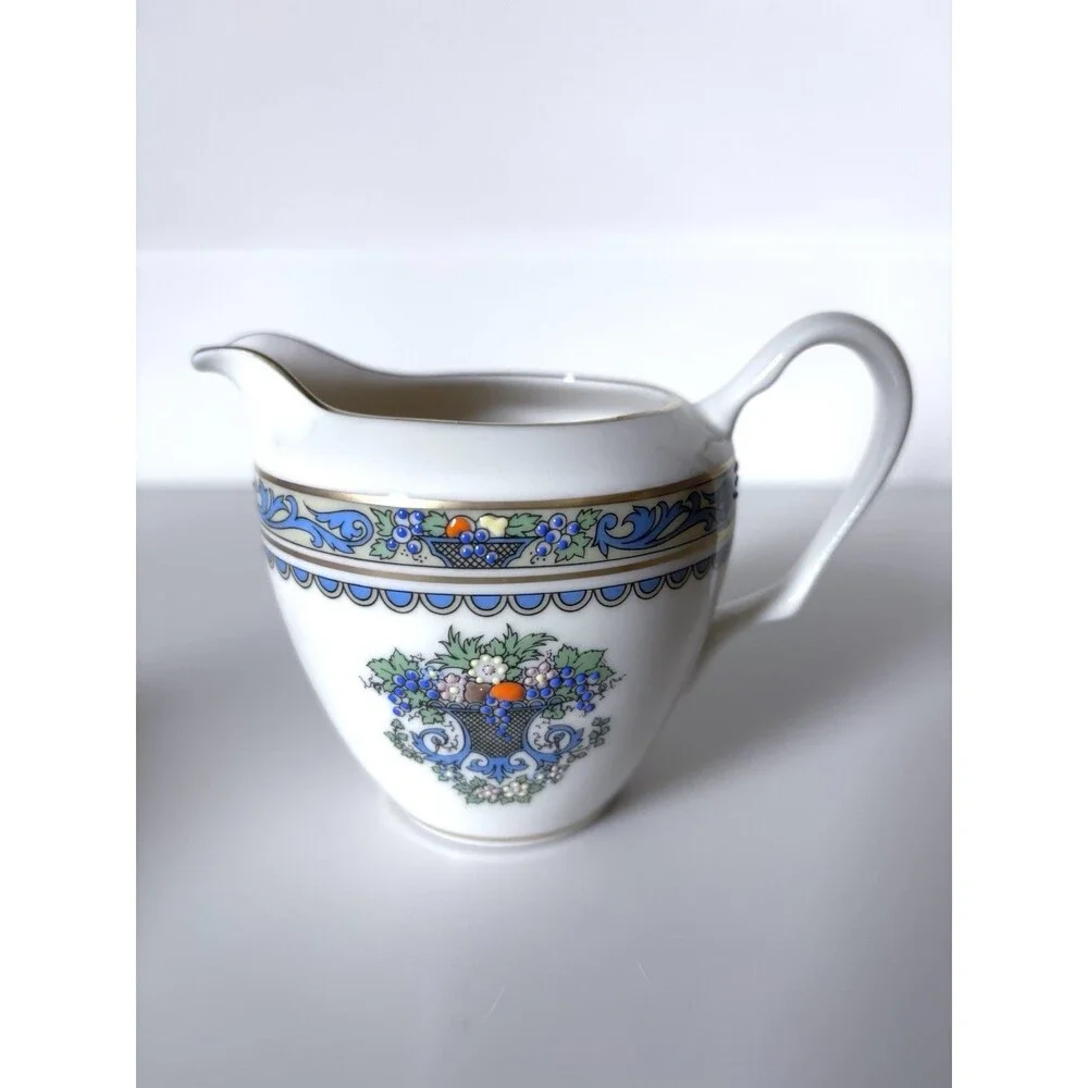 Lenox Autumn Collection Fine Bone China Creamer & Sugar Bowl W/Lid